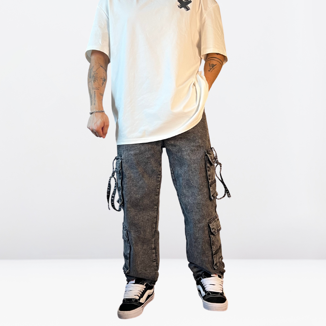 Pantalon Cargo Acid Ash