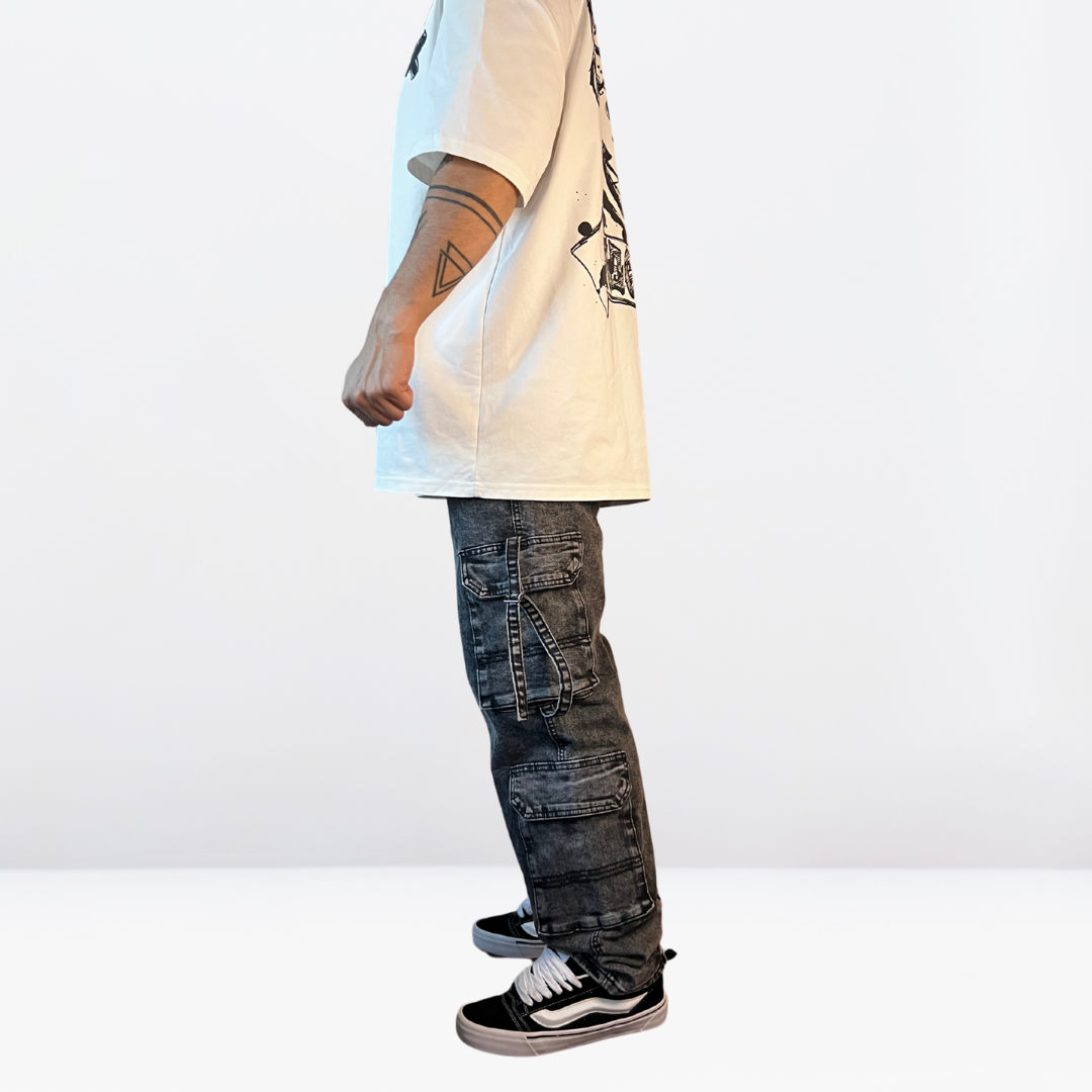 Pantalon Cargo Acid Ash