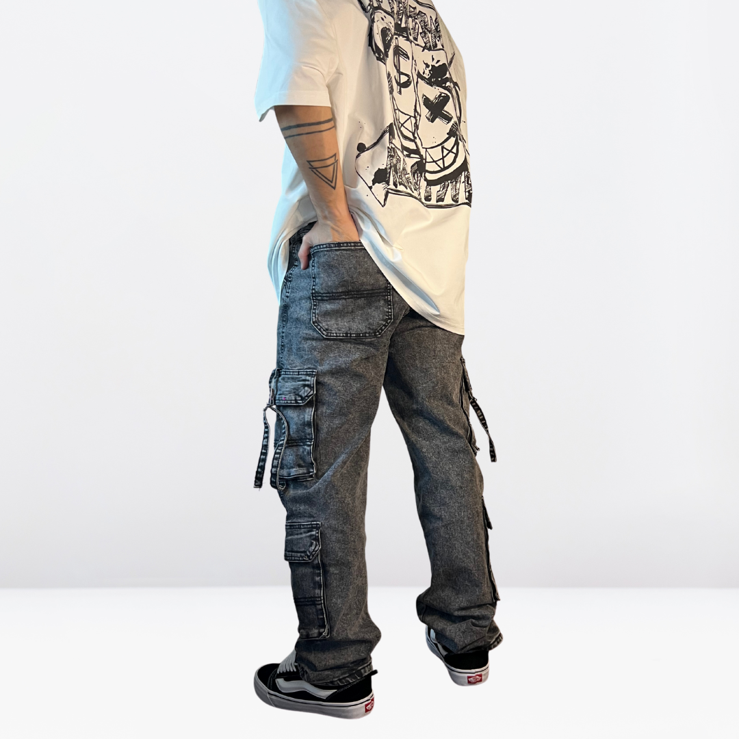 Pantalon Cargo Acid Ash