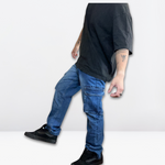 Pantalon Cargo Simple Blue