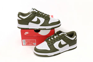 Nike Dunk Low White Scattered olive Green