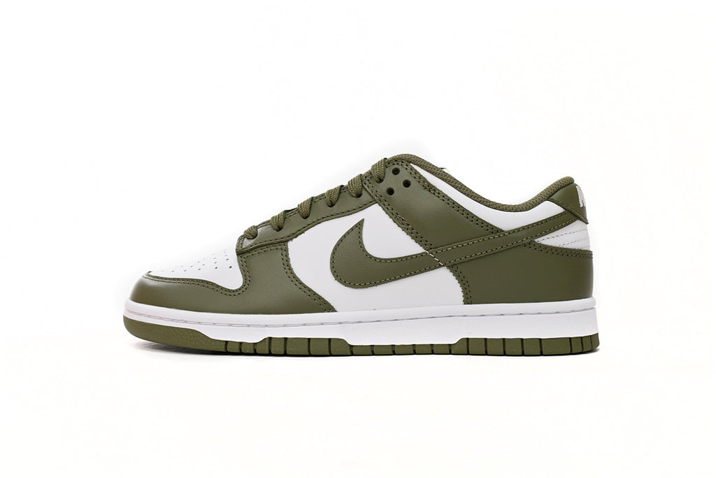 Nike Dunk Low White Scattered olive Green